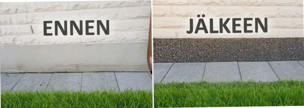 sokkelin pinnoitus kivipinnoitteella