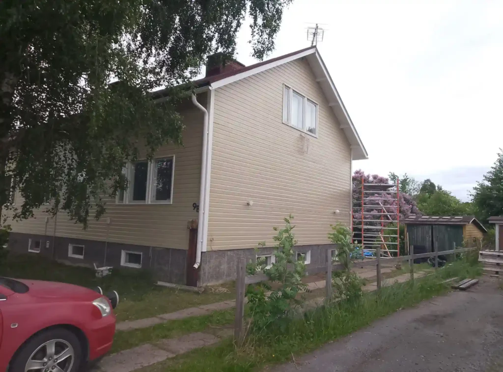 rintamamiestalon maalaus öljymaalilla